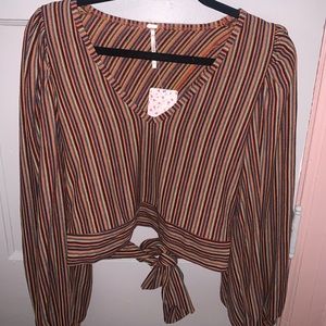 Free people navy combo top!